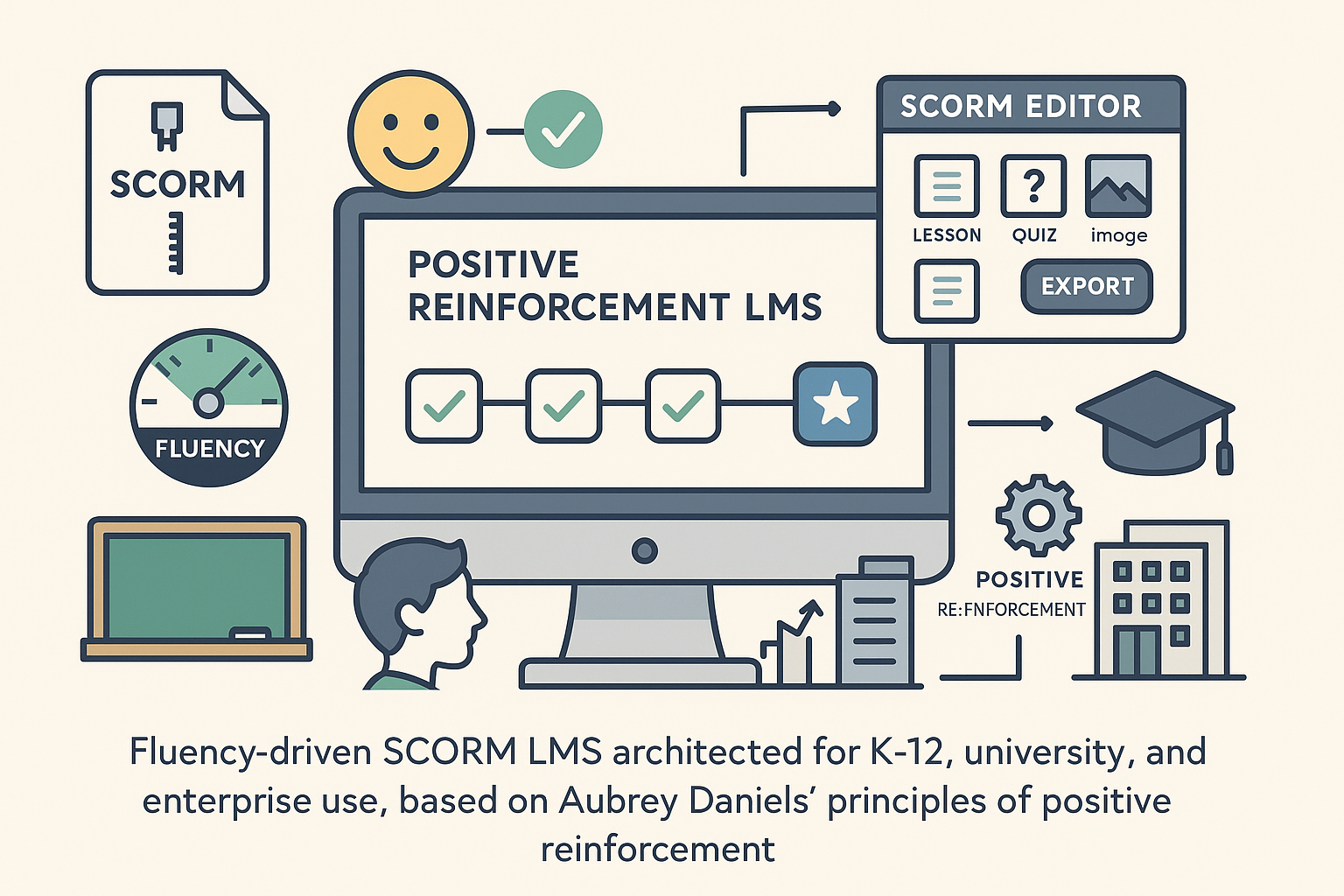 SCORM-Compliant Learning Management System Focused on Fluency and Positive Reinforcement
